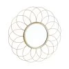 Spiegel Blume Ø42cm FIORE In Gold