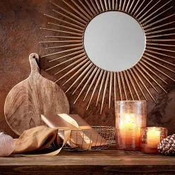 Spiegel Sonnenförmig Ø76cm DEL SOL In Gold -Zuhause Dekoration Store butlers spiegel sonnenformig o76cm del sol in gold 5