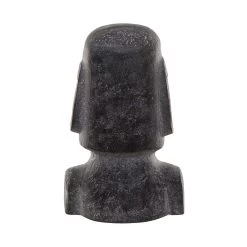Statue Höhe 46cm MOAI In Grau -Zuhause Dekoration Store butlers statue hohe 46cm moai in grau 4