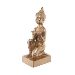 Statue Mit Kerzenteller Höhe 44cm BALI In Gold -Zuhause Dekoration Store butlers statue mit kerzenteller hohe 44cm bali in gold 4