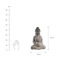 Statue Mit Kerzenteller Höhe 46cm BUDDHA In Grau 11 Statue Mit Kerzenteller Höhe 46cm BUDDHA In Grau -Zuhause Dekoration Store butlers statue mit kerzenteller hohe 46cm buddha in grau 2