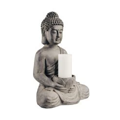 Statue Mit Kerzenteller Höhe 46cm BUDDHA In Grau 13 Statue Mit Kerzenteller Höhe 46cm BUDDHA In Grau -Zuhause Dekoration Store butlers statue mit kerzenteller hohe 46cm buddha in grau 4