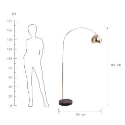Stehleuchte Höhe 166cm ARC In Gold -Zuhause Dekoration Store butlers stehleuchte hohe 166cm arc in gold 3