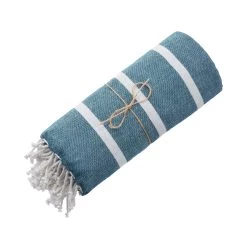 Strandtuch L 200 X B 180cm SURFSIDE In Blau -Zuhause Dekoration Store butlers strandtuch l 200 x b 180cm surfside in blau 5