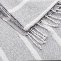 Strandtuch L 200 X B 180cm SURFSIDE In Hellgrau -Zuhause Dekoration Store butlers strandtuch l 200 x b 180cm surfside in hellgrau 4