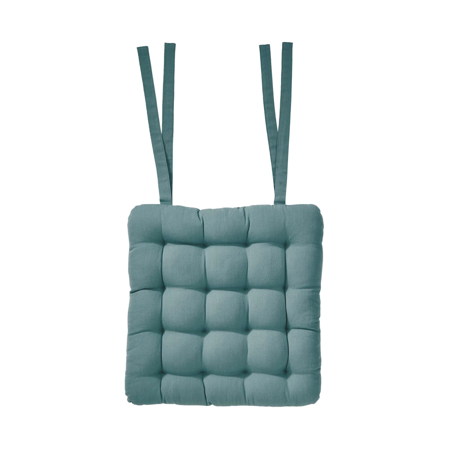 Stuhlkissen Mit Bändchen L 35 X B 37cm SOLID In Türkis 3 Stuhlkissen Mit Bändchen L 35 X B 37cm SOLID In Türkis