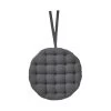 Stuhlkissen Mit Bändchen Ø42cm SOLID In Grau -Zuhause Dekoration Store butlers stuhlkissen mit bandchen o42cm solid in grau
