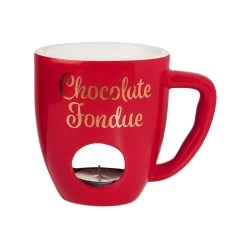 Tasse Mit 2 Gabeln CHOCOLATE FONDUE In Rot -Zuhause Dekoration Store butlers tasse mit 2 gabeln chocolate fondue in rot 3