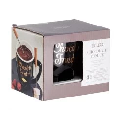 Tasse Mit 2 Gabeln CHOCOLATE FONDUE In Schwarz -Zuhause Dekoration Store butlers tasse mit 2 gabeln chocolate fondue in schwarz 2