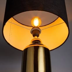 Tischleuchte FRONT ROW In Schwarz-Gold -Zuhause Dekoration Store butlers tischleuchte front row in schwarz gold 4