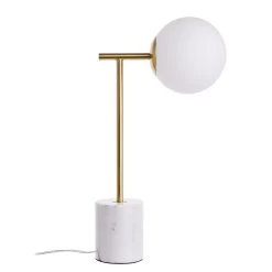 Tischleuchte LUNA In Gold-Weiß -Zuhause Dekoration Store butlers tischleuchte luna in gold weiss 5