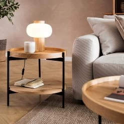 Tischleuchte TAAVI In Braun -Zuhause Dekoration Store butlers tischleuchte taavi in braun 2