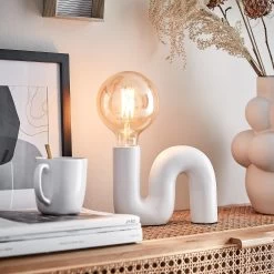 Tischleuchte TUBE In Weiß -Zuhause Dekoration Store butlers tischleuchte tube in weiss 1