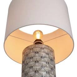 Tischleuchte YUKI In Blau-Weiß -Zuhause Dekoration Store butlers tischleuchte yuki in blau weiss 5