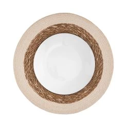 Tischset Rand 38 Cm SAUVAGE In Weiß -Zuhause Dekoration Store butlers tischset rand 38 cm sauvage in weiss 2