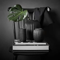 Vase Höhe 23cm LIV In Schwarz -Zuhause Dekoration Store butlers vase hohe 23cm liv in schwarz 4