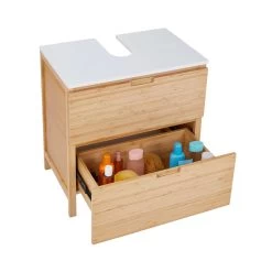 Waschbeckenunterschrank Mit Schublade WHITE SANDS In Natur-Weiß -Zuhause Dekoration Store butlers waschbeckenunterschrank mit schublade white sands in natur weiss 15