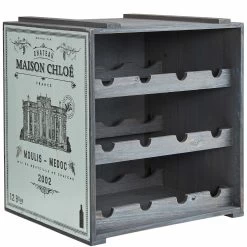 Weinregal VINOTHEK In Hellgrau -Zuhause Dekoration Store butlers weinregal vinothek in hellgrau 2