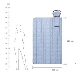 XXL-Picknickdecke Streifen L 200 X B 200cm GET TOGETHER In Blau-Weiß -Zuhause Dekoration Store butlers xxl picknickdecke streifen l 200 x b 200cm get together in blau weiss 2