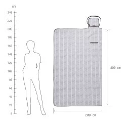 XXL-Picknickdecke Streifen L 200 X B 200cm GET TOGETHER In Hellgrau-Anthrazit -Zuhause Dekoration Store butlers xxl picknickdecke streifen l 200 x b 200cm get together in hellgrau anthrazit 2